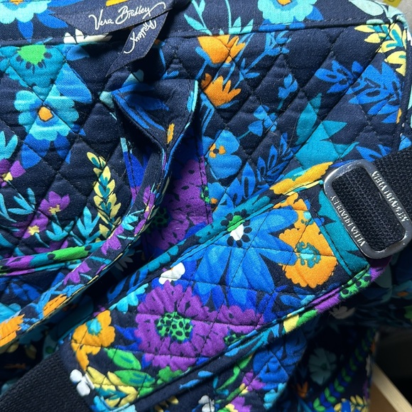 NWOT Vera Bradley Midnight Blues Large Weekender Travel Bag  w/ Shoulder Strap - Picture 7 of 7